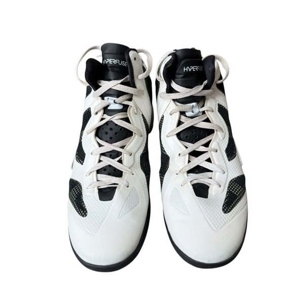 Nike Zoom Hyperfuse 2011 Sneaker Shoe Mens Size 12 White Black Basketball - Picture 4 of 9